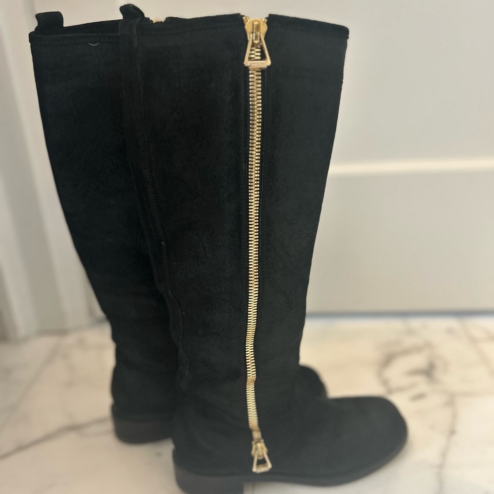Jimmy Choo Black Suede below the knee tall boots